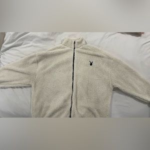 White Playboy Sherpa Jacket XS/S